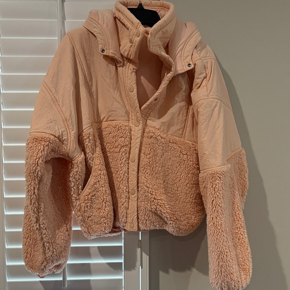 FP Movement by Free People Peach Teddy Jacket
